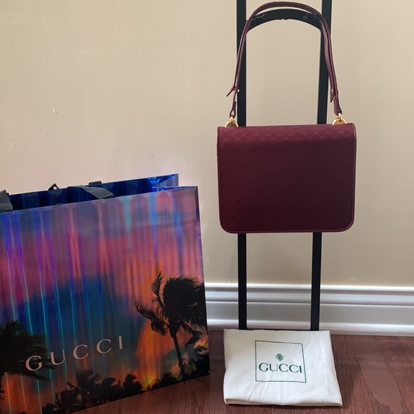 ❤️💋VALENTINES DAY SALE💋❤️ Classy Vintage GUCCI Top Handle/Adjust Shoulder Bag - Picture 6 of 17